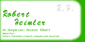 robert heimler business card